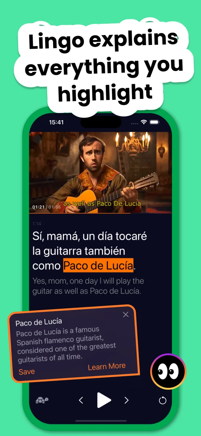 Demande à Lingo sans quitter la vidéo