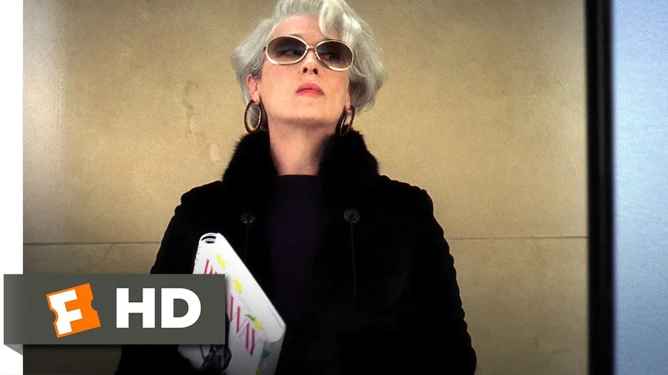 Сцена из фильма на YouTube: “The Devil Wears Prada Movie CLIP - Gird Your Loins! (2006)”
