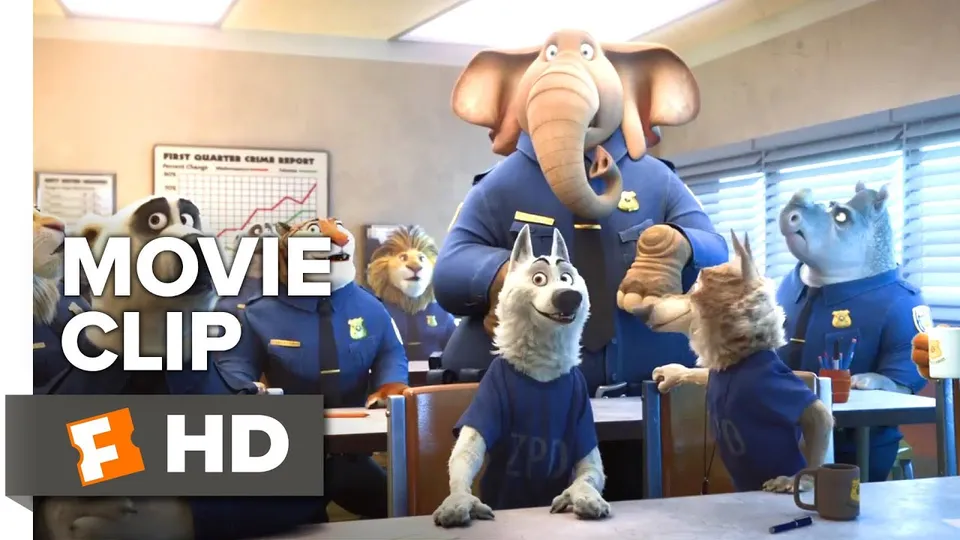 Сцена из фильма на YouTube: “Zootopia Movie CLIP - Elephant in the Room (2016)”